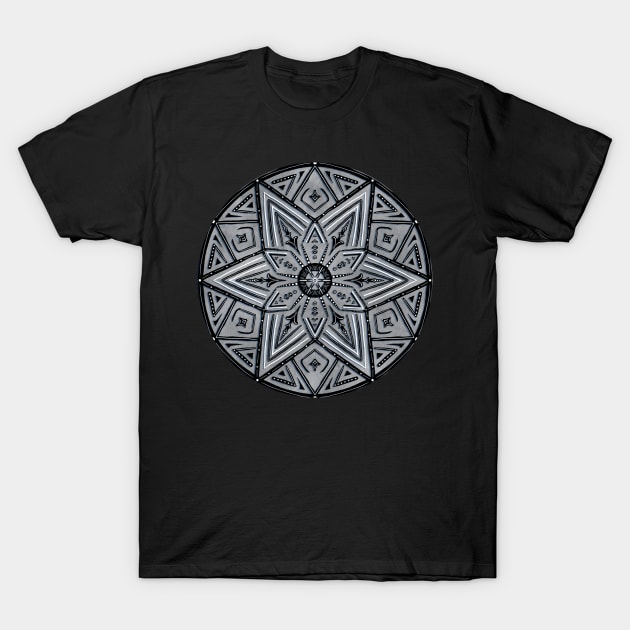 Circling The Stars Charcoal Geometric T-Shirt by Milamoo